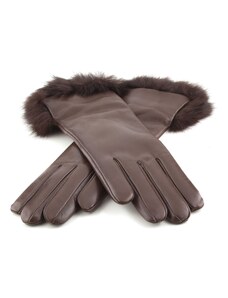 BOHEMIA GLOVES Elegantní kožené rukavice pro dámy s králičí kožešinou