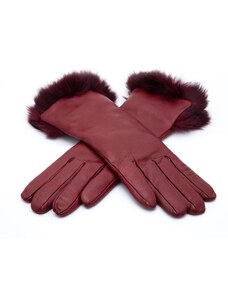 BOHEMIA GLOVES Elegantní kožené rukavice pro dámy s králičí kožešinou