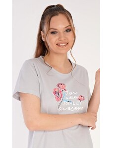 Vienetta Dámská noční košile s krátkým rukávem Cassie