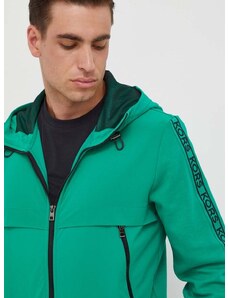 Mikina Michael Kors pánská, zelená barva, s kapucí, s aplikací