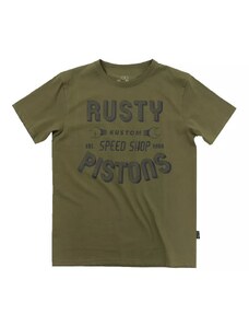 Rusty Pistons RPTSM97 Hulton khaki triko - S / KHAKI