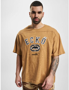 Společnost Ecko Unltd. Hnědé tričko Boxy Cut