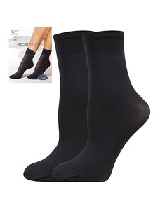 MICRO socks 50 DEN punčochové ponožky Lady B - 6 párů černá UNI