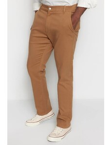 Trendyol Plus Size Camel Men's Regular Fit Comfortable Trousers.
