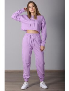 Madmext Mad Girls Lilac Women's Hooded Tracksuit Set