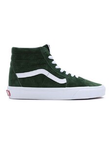 Semišové tenisky Vans SK8-Hi zelená barva, VN0007NSBXU1