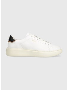Kožené sneakers boty BOSS Amber bílá barva, 50511113
