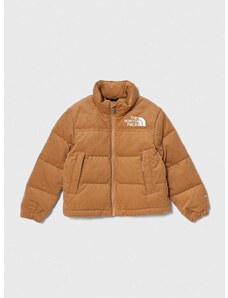 Dětská péřová bunda The North Face 1996 RETRO NUPTSE JACKET hnědá barva