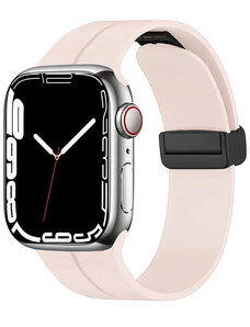 4wrist Silikonový řemínek s magnetickou sponou pro Apple Watch 42/44/45/49 mm - Pink