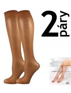 LADY knee-socks 17 DEN punčochové podkolenky Lady B opál UNI
