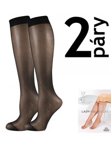 LADY knee-socks 17 DEN punčochové podkolenky Lady B černá UNI