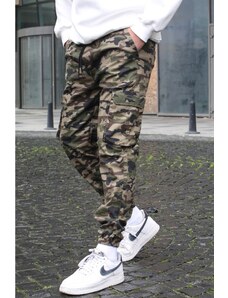 Madmext Men's Cargo Pocket Khaki Camouflage Pants 5447
