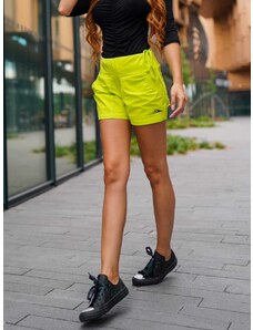 NEYWER Dámské funkční elastické sportovní šortky žluto-zelené EG223