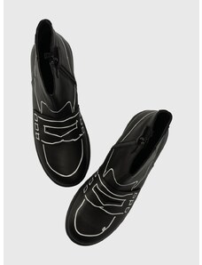 Kožené kotníkové boty Camper K900330 TWS Kids černá barva
