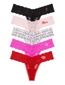 Victoria's Secret 5-pack Multicolored I. Posey Lace Thong Panties