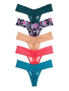 Victoria's Secret 5-pack Multicolored II. Posey Lace Thong Panties