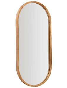 Teakové závěsné zrcadlo Kave Home Magda 95 cm