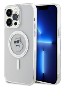 Ochranný kryt na iPhone 15 Pro MAX - Karl Lagerfeld, IML Choupette MagSafe Transparent