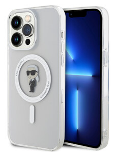 Ochranný kryt na iPhone 15 Pro MAX - Karl Lagerfeld, IML Ikonik MagSafe Transparent