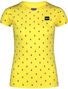 Nordblanc Žluté dámské bavlněné tričko PRINT