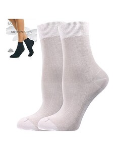 COTTON socks 60 DEN punčochové ponožky Lady B - 6 párů bílá 35-38