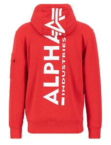 Alpha Industries Back Print Hoody (speed red) L