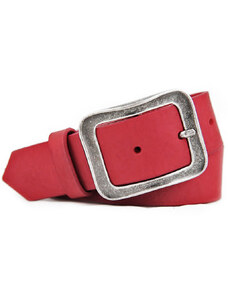Červený dámský kožený pásek (GPD80)