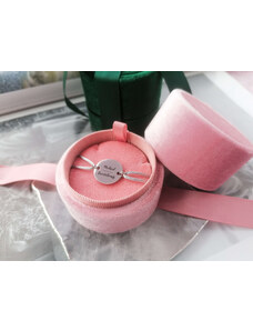 Sametová krabička na šperky - růžová, šedá nebo zelená