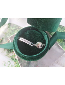 Sametová krabička na šperky - růžová, šedá nebo zelená