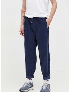 Bavlněné kalhoty Tommy Jeans tmavomodrá barva, jednoduché