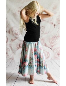 Dlouhá lehoučká sukně se vzorem magnolií