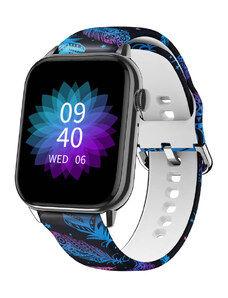 Chytré hodinky Madvell Pulsar s bluetooth voláním a EKG černá s silikonovým řemínkem Peříčka