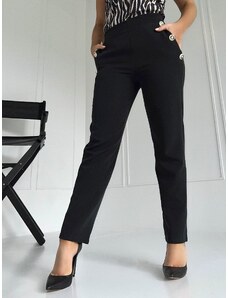 Cocomore Black trousers decorated with gold Coomore buttons
