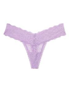 Victoria's Secret luxusní Silky Lilac celokrajková tanga Posey Lace Thong Panty