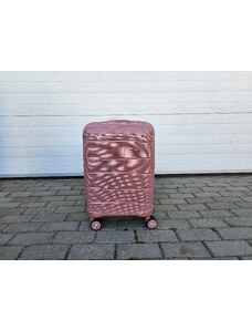 palubní cestovní skořepinový kufr malý - starorůžová