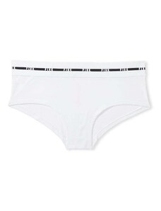Victoria's Secret PINK Optic White Retro bokové kalhotky s logem na gumě Logo Hipster