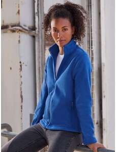 Blue women's fleece with stand-up collar Russell
