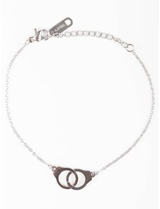 Yups Bracelet on a silver chain decorated with handcuff pendants
