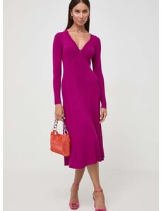 Šaty Pinko fialová barva, midi, 102023.A18P