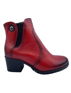 Dámské zimní boty na podpatku Barton 23122 červená