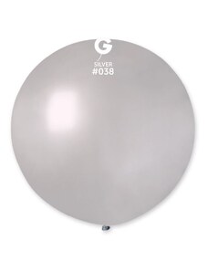 SMART Balón latex metalický 80 cm - stříbrný 1 ks