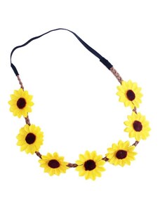RAPPA čelenka květy - květina žlutá - Hippie - Hipís - 60.léta