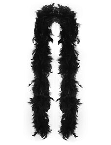 RAPPA Boa černé s peřím - Charlestone - 180 cm