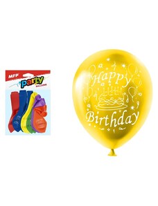 MFP Paper s.r.o. balónek nafukovací 12ks sáček standard 23cm Happy Birthday mix 8000132