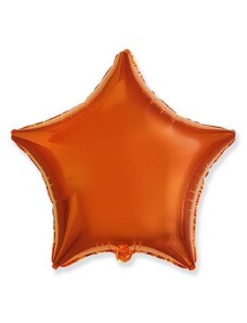 FLEXMETAL Balón foliový 45 cm Hvězda oranžová