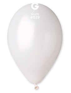 GODAN Balonky metalické 100 ks PERLEŤOVO - BÍLÉ - průměr 30 cm