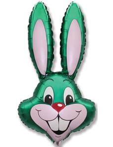 FLEXMETAL Balón foliový zajíc - zelený - farma - Velikonoce - 60cm