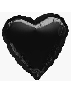 UNIQUE Foliový balón 45 cm Srdce černé