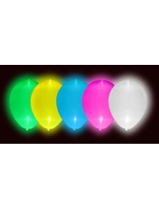 YIWU3 LED Svítící balónky 5 ks mix barev - 30 cm