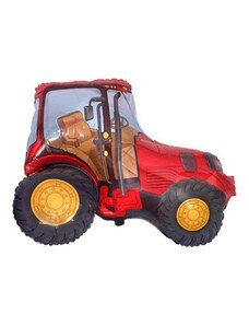 FLEXMETAL Balón foliový 60 cm Traktor - farma - červený